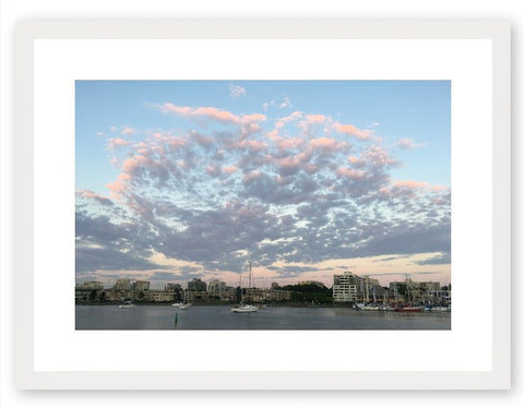 Clouds over False Creek, Vancouver BC. Is it a dandelion or a cotton candy? Decorate your walls, or make it a Christmas present. Smaller formats are available upon request. 